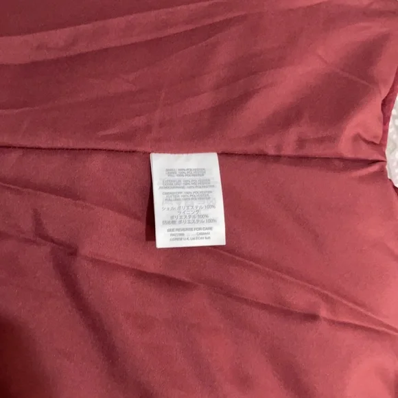 J. Crew Mercantile Burgundy Ruffle Neck Quilted Vest - Picture 10 of 11